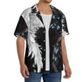 thumbnail image 2 of Pofeuu Butterfly Angel Wings Art Print Mens Casual Short Sleeve Shirts Beach Summer Spread Collar Pocket Tops Men's Casual Short-sleeved Shirt-4X-Large, 2 of 5