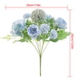 thumbnail image 2 of Flor de peonía artificial oficina en casa ramo floral decoración fiesta tela de seda peonía falsa, azul lago 2 Piezas Methold HA6619-03B*2, 2 of 4