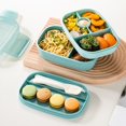 thumbnail image 5 of BUYISI Food Container With Separate Compartments And Salad Dressing Container Blue, 5 of 5