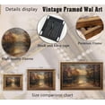 thumbnail image 2 of Vintage Carved Gold Frame Canvas Wall Art 3D Textured Fall Fores Lake Trees Relief Painting Picture Wall Decor Autumn Nature Iandscape Poster Print Artwork for Living Room Bedroom Home Decoration, 2 of 17