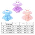 thumbnail image 3 of IBTOM CASTLE Newborn Toddler Baby Girls Fall Outfit Butterfly Romper Princess Dress with Headband 1st Birthday Cake Smash Clothes for Photo Shoot 12-18 Months Pink Butterfly, 3 of 8