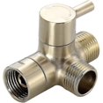 thumbnail image 1 of Shower Arm Diverter Valve, 3 Way Shower Splitter, G1/2 Shower Arm Diverter for Hand Held Shower Head and Fixed Sprayer, Bathroom Universal Shower Syst, 1 of 5