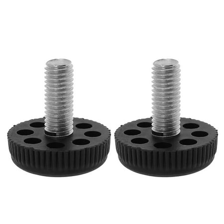 Unique Bargains 2pcs M10 x 25 x 35mm Screw on Leveling Feet Adjustable Leveler Floor Home Furniture Desk Table Sofa Leg