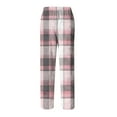 thumbnail image 5 of Cyglowse Mens Pajama Pants Flannel Buffalo Plaid Comfy Lounge Pants PJ Bottoms with Pocket Pink 3XL, 5 of 6