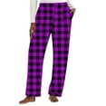 thumbnail image 4 of Vetsdori Flannel Pajamas Pants for Women Fleece Comfy and Cozy Pj Bottoms,Plaid Soft Womens Lounge Pants Home, 4 of 5