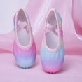 thumbnail image 2 of Ticikt Shiny Canvas Ballet Shoes Toddler Girls Ballet Slippers No-Tie Boys Dance Shoes,Color:Pink,Size:7.5-8 Years, 2 of 5