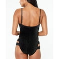 thumbnail image 2 of Bar III BLACK Shimmer Strappy-Leg One-Piece Swimsuit, US X-Large, 2 of 3