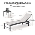 thumbnail image 2 of Crestlive 3-Piece Patio Pool Chaise Lounge Set with Side Table, Earth, 2 of 7