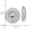 thumbnail image 3 of 14K White Gold Diamond Earring Jackets (14 X 14) Made In India em4020-165-wa, 3 of 5