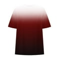 thumbnail image 4 of Timegard Womens Tops Crewneck Drop Shoulder Short Sleeve Tee Shirts Loose Workout Top Gradient Color, 4 of 4