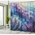 thumbnail image 2 of Ambesonne Purple Shower Curtain, Lavender and Crystal Cave, 69"Wx70"L, Azure Blue Quartz Lilac, 2 of 4