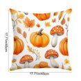 thumbnail image 3 of Thanksgiving Pillow Covers 17.7x17.7 Inches Fall Pumpkin Decorative Pillow Cases With Soft Fabric Hidden Zipper For Home Decor, 3 of 6