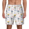 thumbnail image 3 of Uemuo Hot Air Balloon Pattern Mens Swim Trunks Quick Dry Board Shorts with Mesh Lining, Stretch Beach Shorts Quick Dry No-Chafing Board Shorts-XX-Large, 3 of 9