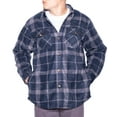 thumbnail image 2 of Flannel Shirt Jackets for Men Big And Tall Heavy Quilted Thermal Lined Button Down Jacket Up-to Size 5XL, 2 of 4