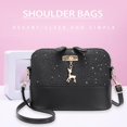 thumbnail image 1 of Bolso de hombro de concha Likrtyny Mujer Lentejuelas brillantes de mensajero de cuero PU Negro, 1 of 8