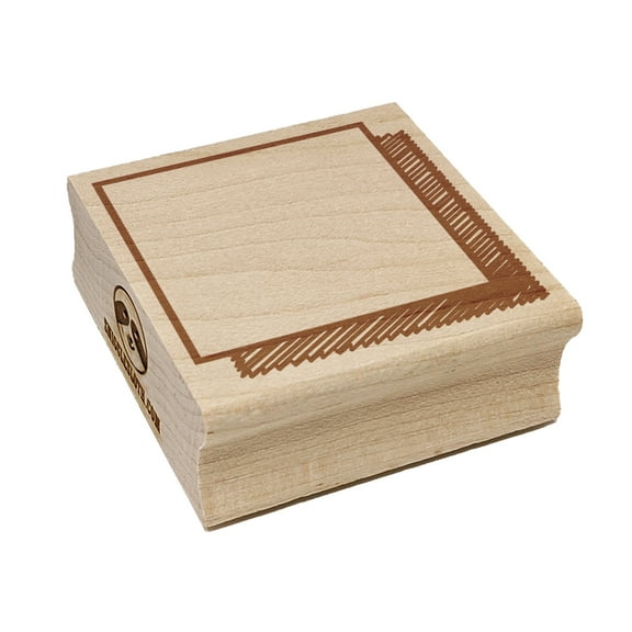 Square Box Note Doodle Drop Shadow Square Rubber Stamp Stamping Scrapbooking Crafting - Small 1.25in