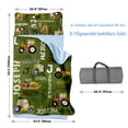 thumbnail image 5 of Kainsy Toddler Nap Mat, Personalized Name Tractor Series Nap Mats for Daycare Preschool Kindergarten Sleeping Bag for Kids Boys Nap Mat with Removable Pillow and Soft Blanket Grass Green, 5 of 9