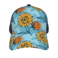 thumbnail image 2 of Picia Sunflowers Pattern Trucker Hat,Baseball Cap,Sun Protection Cap,Stylish Headwear,Leisure Cap,Outdoor Sports Cap, 2 of 7