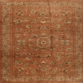 thumbnail image 1 of Ahgly Company Machine Washable Indoor Square Traditional Mahogany Brown Area Rugs, 4' Square, 1 of 7