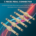 thumbnail image 4 of 5Pcs 1/4 Inch 6.35 mm Guitar Effects Pedal Connector Coupler Jack Interface Cable Adaptor Electric Pedal Board Accessories, 4 of 9