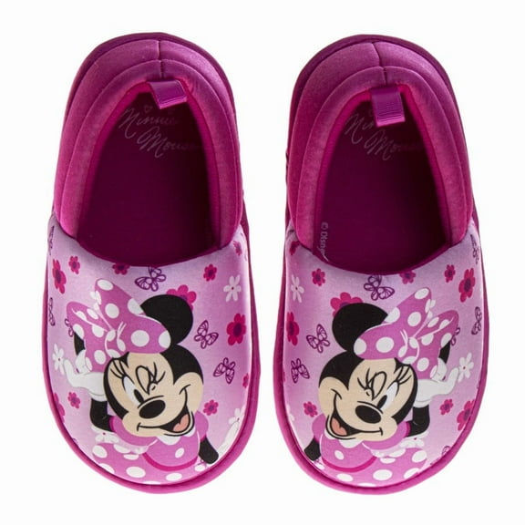 Disney Toddler Girls Minnie Mouse Slippers, Pink, Size: 7-8