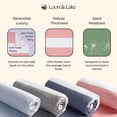 thumbnail image 3 of Toalla de playa Loon & Lake Luxury Block Stripe, 100% algodón, 3 of 9