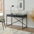 thumbnail image 2 of Evelyn&Zoe Modern/Contemporary 47" Wide Black Grain Home Office, 2 of 9
