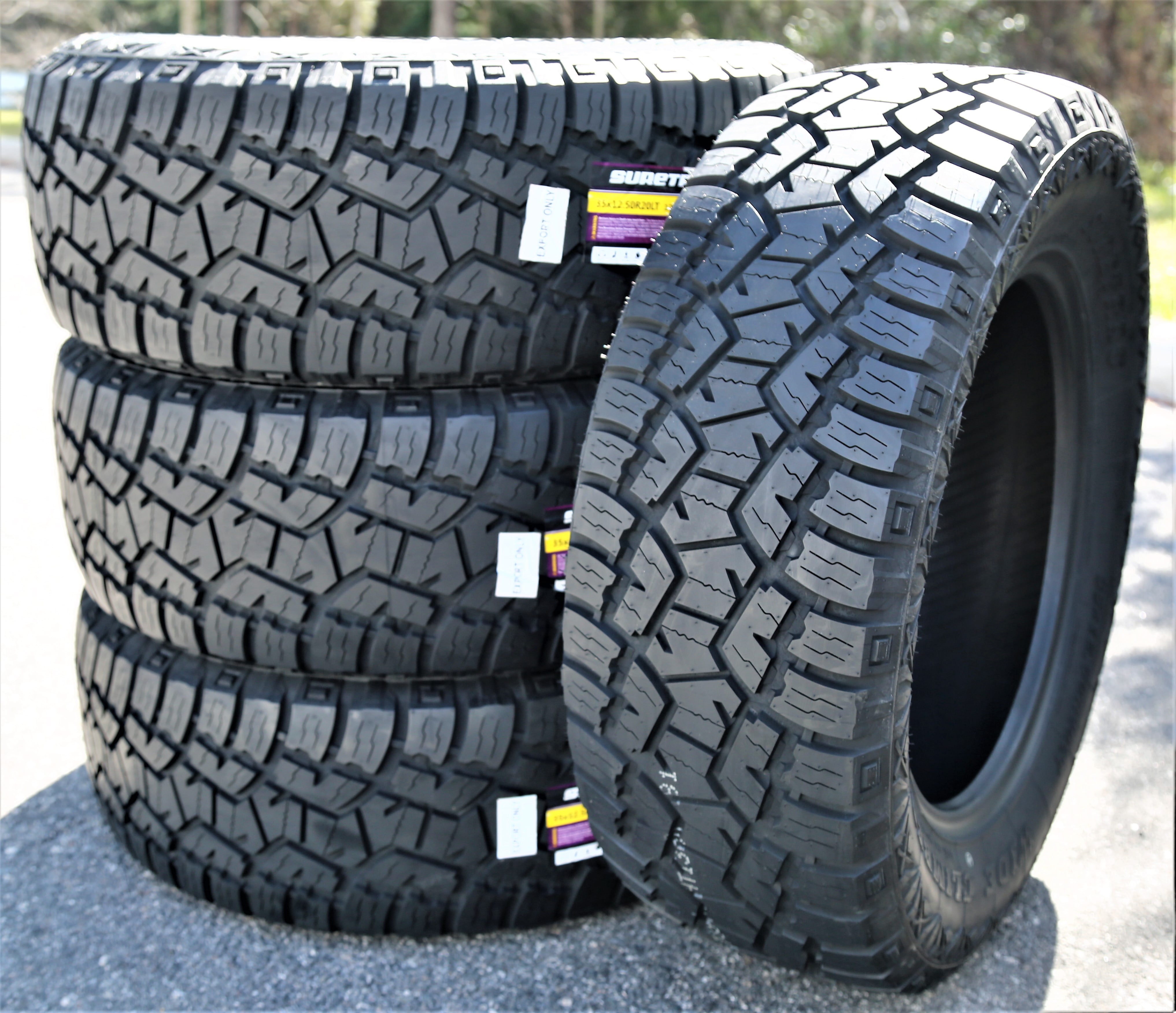 Set of 4 (FOUR) Suretrac Wide Climber A/T II LT 35X12.50R20 E (10 Ply