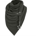 thumbnail image 2 of DPTALR Women's Winter Solid Color Star Decoration Retro Style Warm Scarf, 2 of 2