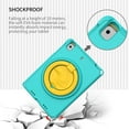 thumbnail image 3 of Feishell Case for iPad Mini 1/2/3/4/5 7.9 Inch with Built-in Screen Protector,Shockproof Rugged 360 Rotatable Folding Handle Kickstand Kids Friendly EVA Case Cover with Shoulder Strap,Mint, 3 of 6