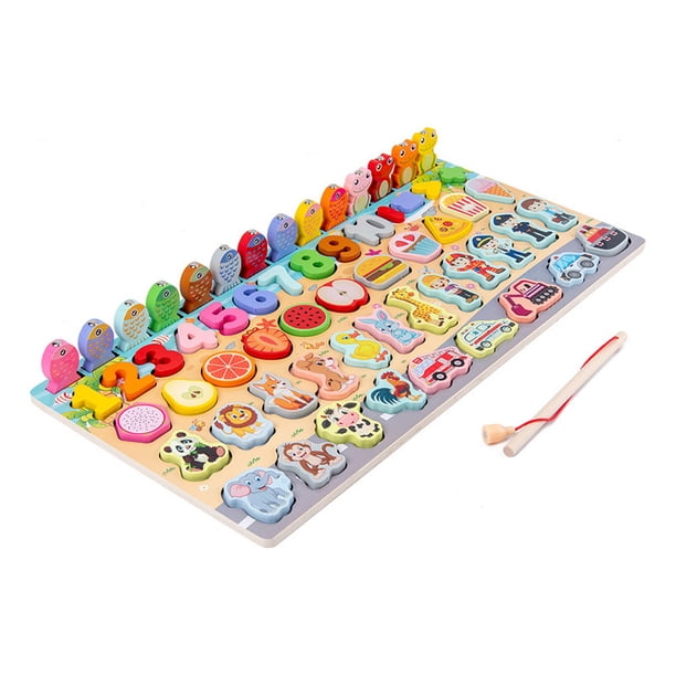 Tabla de pesca magnética de juguete educativo para niños