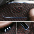 thumbnail image 5 of Leadwolf Floor Mats for Cars for DZ Beetle Hatchback 2008-2012 Red Faux Leather Floor Liner Carpet Protection PU Leather Car Liners All Weather 3Pcs Red, 5 of 8