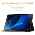 thumbnail image 3 of Allytech Case for Samsung Galaxy Tab A 10.1 Inch 2016 (Model SM-T580 / SM-T585) with Pen Holder & Card Pocket, Multi-Angle Viewing Shockproof Slim Soft TPU Back Cover Case, Brown, 3 of 9