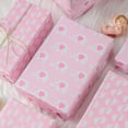 thumbnail image 7 of HOMERAL Pink Baby Shower Wrapping Paper Roll - 17Inch x 33Feet - Lovely Girly Baby Pink Elephant & Footprint Newborn Themed Gift Wrap Paper for Baby Shower, 1st Birthday, First Christmas, Party, 7 of 7