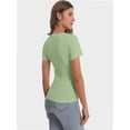 thumbnail image 6 of Women's T Shirts Short Sleeve Scoop Neck Basic Going Out Tops Fashion Slim Fit Tee, 6 of 6