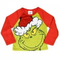 thumbnail image 2 of The Grinch Santa Hat 2-Piece Fleece Youth Pajama Set-Size 8, 2 of 4