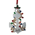 thumbnail image 2 of Personalized White Anchor with Christmas Lights Christmas Ornament - Beach House - Boats - Boat Lover - Summer - Sailing - Ships, 2 of 2