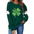 thumbnail image 4 of Yievot St Patricks Day Sweatshirts Women Crew Neck Shirts Casual Lightweight Long Sleeve Pullover Top, Green, 4 of 4