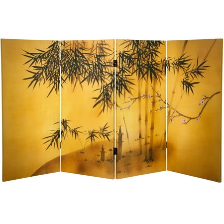 Trees Room Divider - 3' Tall Double Sided Bamboo Tree Canvas Room Divider