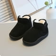 thumbnail image 4 of dazeni Girls Boys Winter Warm Shoes Cozy Fleece Snow Boots Little Boys Girls First Walking Shoes Ankle Booties with Velcro, 4 of 6