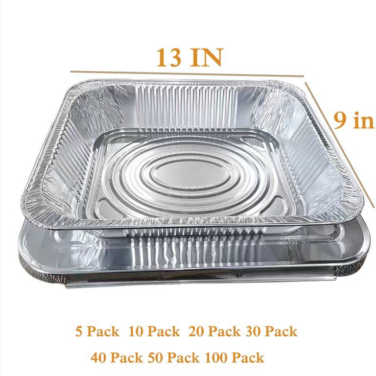 katbite 9x13 Half Size Aluminum Foil Pans, Disposable 30 Pack Baking P