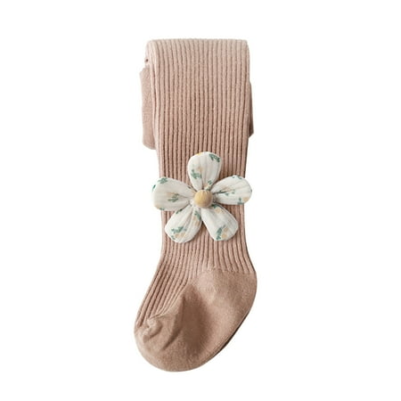 

Baby Little kids Girls Pants Flower Printed Leggings Warm Outwear Clothes Bow Pantyhose Dailywear Streetwear Cozy Trousers