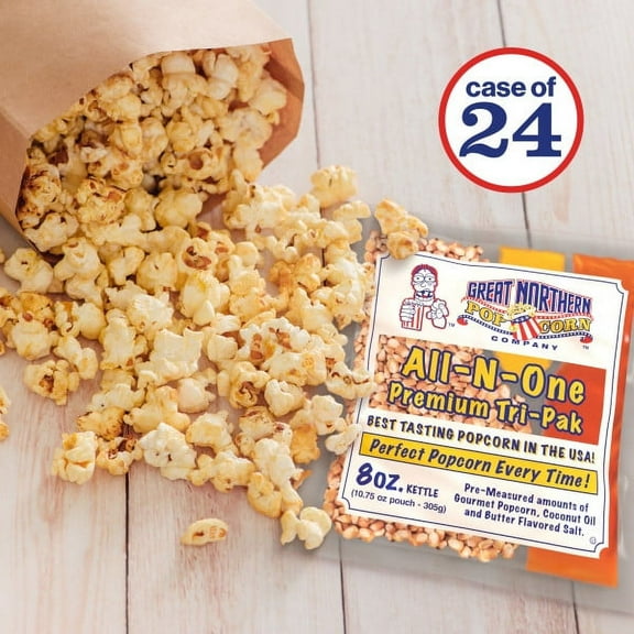 All-in-One 8oz Popcorn Kernel Packs, 24 Case