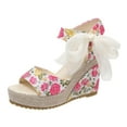 thumbnail image 2 of Zapatos de cuña con boca de pez para mujer Sandalias de lujo con cordones y tacones altos con tacón de cuña Wmkox8yii  hfjk4802, 2 of 9