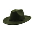 thumbnail image 5 of Cowboy Hat Jazz Hat Decor Cowgirl Hats for Wedding Holiday Stage Performance Dark Green, 5 of 8