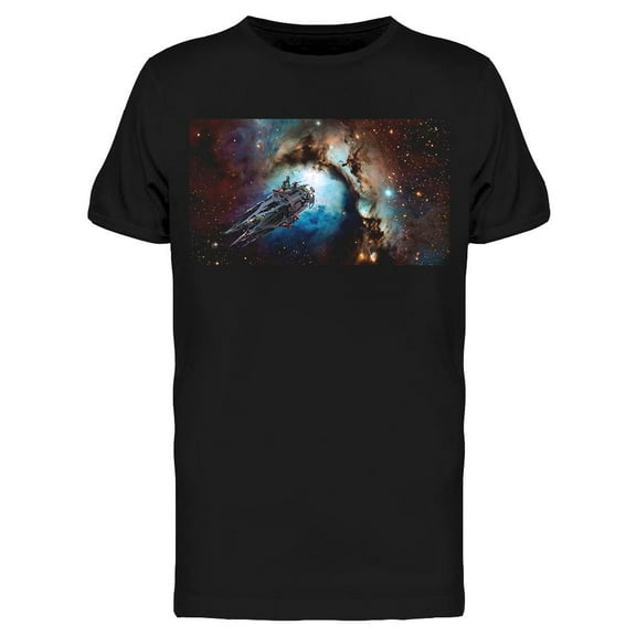 Spaceship Traveling The Universe T-Shirt Men -Image by Shutterstock, Male Medium