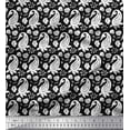 thumbnail image 1 of Soimoi Polyester Crepe Fabric Leaves,Floral & Paisley Block Printed Craft Fabric by The Yard 52 Inch Wide, 1 of 3