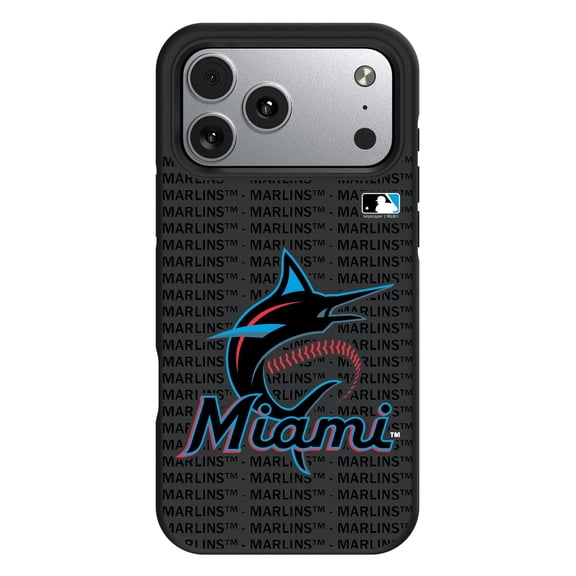Miami Marlins iPhone Text Backdrop Design Bump Case