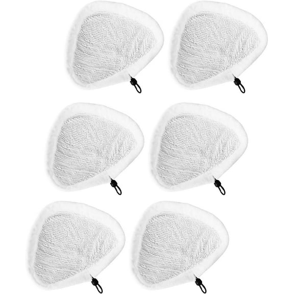 ABPETE 6Pcs Steam Mop Pads,Reusable Washable Microfiber Steamer Cleaning Pads Replacement Pads Accessories for Steamboy X5 H2O H20 S302 S001 SKG 1500W Steam Mop