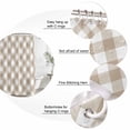 thumbnail image 6 of Minimalistic Checkered Beige Rural Style, Waterproof Fabric Shower Curtain, Waterproof Fabric Shower Curtain for Bathroom Curtains Bathtubs Hotel Washable Shower Curtains with 12 Hooks Small 36x72in, 6 of 8